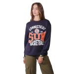 Ultra Game WNBA Official Unisex Super Soft Oversized Crewneck Sweatshirt, Connecticut Sun, Sand, Small