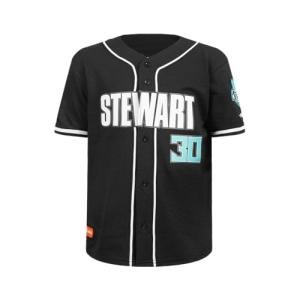 Pro Standard Big Boys WNBA New York Liberty Breanna Stewart #30 Classic Player Name and Number Button Down MESH TOP Black M
