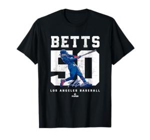 Number and Portrait Mookie Betts Los Angeles MLBPA T-Shirt
