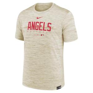 Nike Men's MLB City Connect Large Logo T-Shirt (US, Alpha, Large, Regular, Regular, Cream Ivory, Los Angeles Angels)