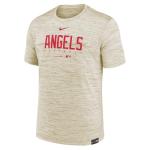 Nike Men's MLB City Connect Large Logo T-Shirt (US, Alpha, Large, Regular, Regular, Cream Ivory, Los Angeles Angels)