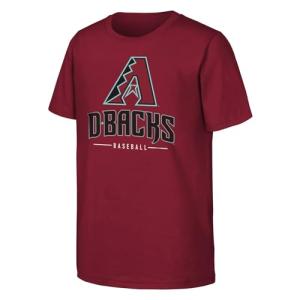 MLB Kids Youth 4-20 Official Team Spirit Premier T-Shirt (US, Numeric, 10, 12, Regular, Arizona Diamondbacks - Red)