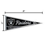 Rico Industries NFL Football Las Vegas Raiders Classic 12" x 30" Felt Wall Décor Pennant - Great for Home/Bed Room/Man Cave Décor
