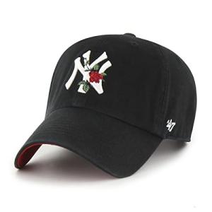 47 New York Yankees Thorn Clean Up Dad Hat Baseball Cap - Black/Rose
