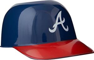 Official MLB Mini Baseball Helmet 8oz Ice Cream/Snack Bowls, 1 Count, Atlanta Braves