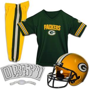 Green Bay Packers Kids/Youth Football Helmet Uniform Set