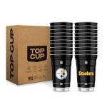 Top Cup NFL Pittsburgh Steelers 20 oz Reusable Aluminum Cups 20 Count | Officially Licensed, Durable, Reusable & Recyclable, Made in USA