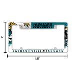 Rico Industries NFL Jacksonville Jaguars Primary 12" x 6" Chrome All Over Automotive License Plate Frame for Car/Truck/SUV