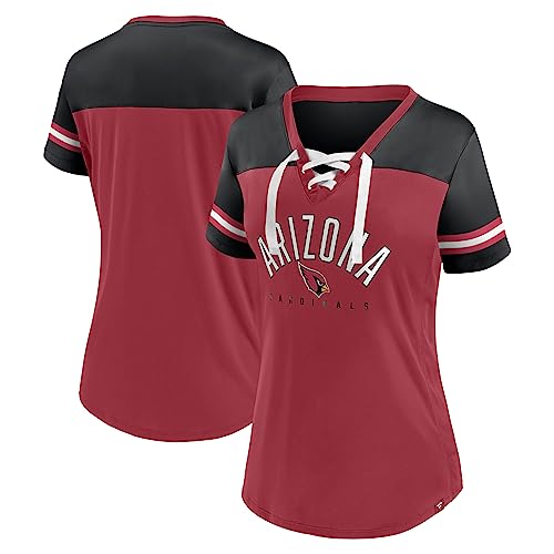 Cardinals Blitz & Glam Women's Lace-Up V-Neck T-Shirt