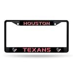 Rico Industries NFL Football Houston Texans Black License Plate Frame 12" x 6"