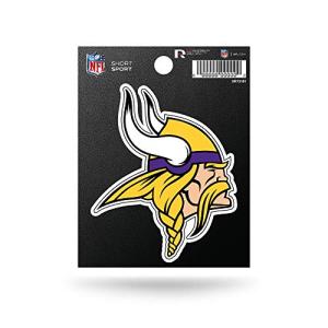 Rico Industries NFL Football Minnesota Vikings Short Sport Decal 3.75' x 4.75' Die Cut Team Logo Short Sport Decal