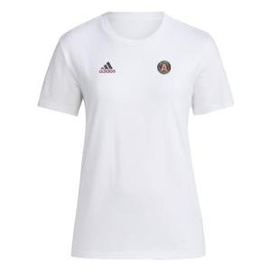 adidas Women's Atlanta United FC Local Stoic Short Sleeve Pre-game T-shirt, White, XX-Large