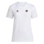 adidas Women's Atlanta United FC Local Stoic Short Sleeve Pre-game T-shirt, White, XX-Large