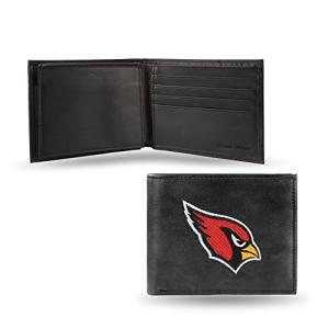 Rico Industries NFL Embroidered Leather Billfold Wallet, Arizona Cardinals, 3.25 x 4.25-inches