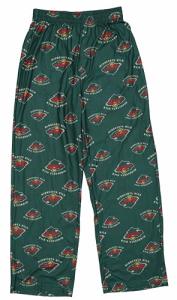 Outerstuff NHL Boys Youth All-Over-Print Lounge Pants Pajama Bottoms - Minnesota Wild, Large (12-14)