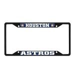 Fan Mats 31306: Houston Astros Metal License Plate Frame Black Finish