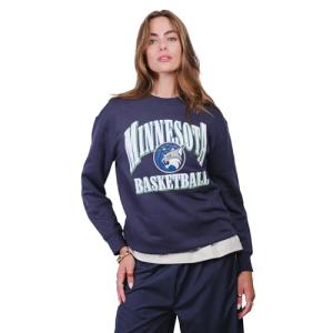 Ultra Game WNBA Official Womens Super Soft Oversized Crew Sweatshirt, Minnesota Lynx, Team Color, X-Large