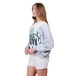 Ultra Game WNBA Official Womens Super Soft Showtime Crew Sweatshirt, New York Liberty, Heather Gray, Medium