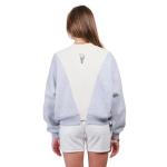 Ultra Game WNBA Official Womens Super Soft Showtime Crew Sweatshirt, New York Liberty, Heather Gray, Medium