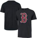 47 Brand MLB Men's Team Color Distressed Imprint Primary Logo Short Sleeve Baseball T-Shirt - Boston Red Sox - Navy - X-Large