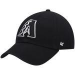 47 Brand MLB Black White Primary Logo Clean Up Adjustable Baseball Cap Hat, Adult One Size Fits All - Arizona Diamondbacks Black White