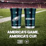 Top Cup NFL Philadelphia Eagles 20 oz Reusable Aluminum Cups 20 Count | Officially Licensed, Durable, Reusable & Recyclable, Made in USA
