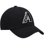 47 Brand MLB Black White Primary Logo Clean Up Adjustable Baseball Cap Hat, Adult One Size Fits All - Arizona Diamondbacks Black White