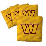 YouTheFan Officially-Licensed NFL Washington Commanders Set of 4 Cornhole Bags - All Weather Regulation 6” x 6” Size - 16oz Weight - Designed in USA