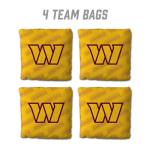 YouTheFan Officially-Licensed NFL Washington Commanders Set of 4 Cornhole Bags - All Weather Regulation 6” x 6” Size - 16oz Weight - Designed in USA