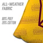 YouTheFan Officially-Licensed NFL Washington Commanders Set of 4 Cornhole Bags - All Weather Regulation 6” x 6” Size - 16oz Weight - Designed in USA
