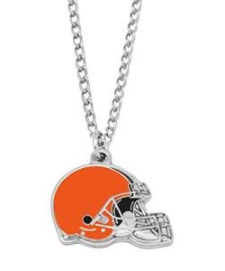 Aminco NFL Cleveland Browns Team Logo Pendant Necklace, Silver, 4