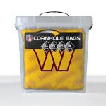 YouTheFan Officially-Licensed NFL Washington Commanders Set of 4 Cornhole Bags - All Weather Regulation 6” x 6” Size - 16oz Weight - Designed in USA