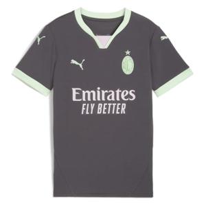 PUMA Kids Boys Ac Milan Third Crew Neck Replica Jersey Casual - Grey - Size S