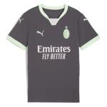 PUMA Kids Boys Ac Milan Third Crew Neck Replica Jersey Casual - Grey - Size S
