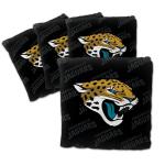 YouTheFan Officially-Licensed NFL Jacksonville Jaguars Set of 4 Cornhole Bags - All Weather Regulation 6” x 6” Size - 16oz Weight - Designed in USA