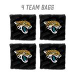 YouTheFan Officially-Licensed NFL Jacksonville Jaguars Set of 4 Cornhole Bags - All Weather Regulation 6” x 6” Size - 16oz Weight - Designed in USA