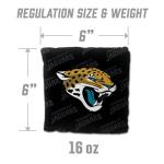 YouTheFan Officially-Licensed NFL Jacksonville Jaguars Set of 4 Cornhole Bags - All Weather Regulation 6” x 6” Size - 16oz Weight - Designed in USA