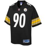 NFL PRO LINE Men's T.J. Watt Black Pittsburgh Steelers Team Jersey