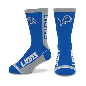 For Bare Feet NFL DETROIT LIONS MVP Crew Sock Team Color Youth