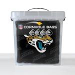 YouTheFan Officially-Licensed NFL Jacksonville Jaguars Set of 4 Cornhole Bags - All Weather Regulation 6” x 6” Size - 16oz Weight - Designed in USA