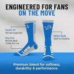 For Bare Feet NFL DETROIT LIONS MVP Crew Sock Team Color Youth