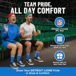 For Bare Feet NFL DETROIT LIONS MVP Crew Sock Team Color Youth