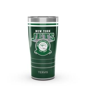 Tervis Traveler NFL New York Jets - Vintage Triple Insulated Tumbler Travel Cup Keeps Drinks Cold & Hot, 20oz, Stainless Steel