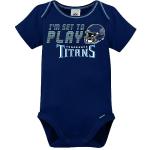 Gerber NFL Tennessee Titans 3 Pack Short Sleeve Bodysuit, Blue/White Tennessee Titans, 0-3 Months