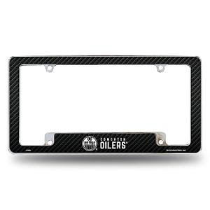 Rico Industries NHL Edmonton Oilers Black 12" x 6" Chrome All Over Automotive License Plate Frame for Car/Truck/SUV