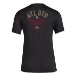 adidas Women's Atlanta United FC Local Stoic Short Sleeve Pre-game T-shirt, Black, Small Tall