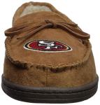FOCO San Francisco 49ers NFL Mens Team Logo Moccasin Slippers, Beige- L