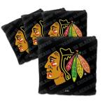 YouTheFan Officially-Licensed NHL Chicago Blackhawks Set of 4 Cornhole Bags - All Weather Regulation 6” x 6” Size - 16oz Weight - Designed in USA