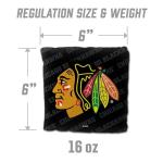 YouTheFan Officially-Licensed NHL Chicago Blackhawks Set of 4 Cornhole Bags - All Weather Regulation 6” x 6” Size - 16oz Weight - Designed in USA