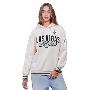 Ultra Game Unisex WNBA Official Super Soft Kaleido Hoodie Sweatshirt, Las Vegas Aces, Oatmeal Heather, Small